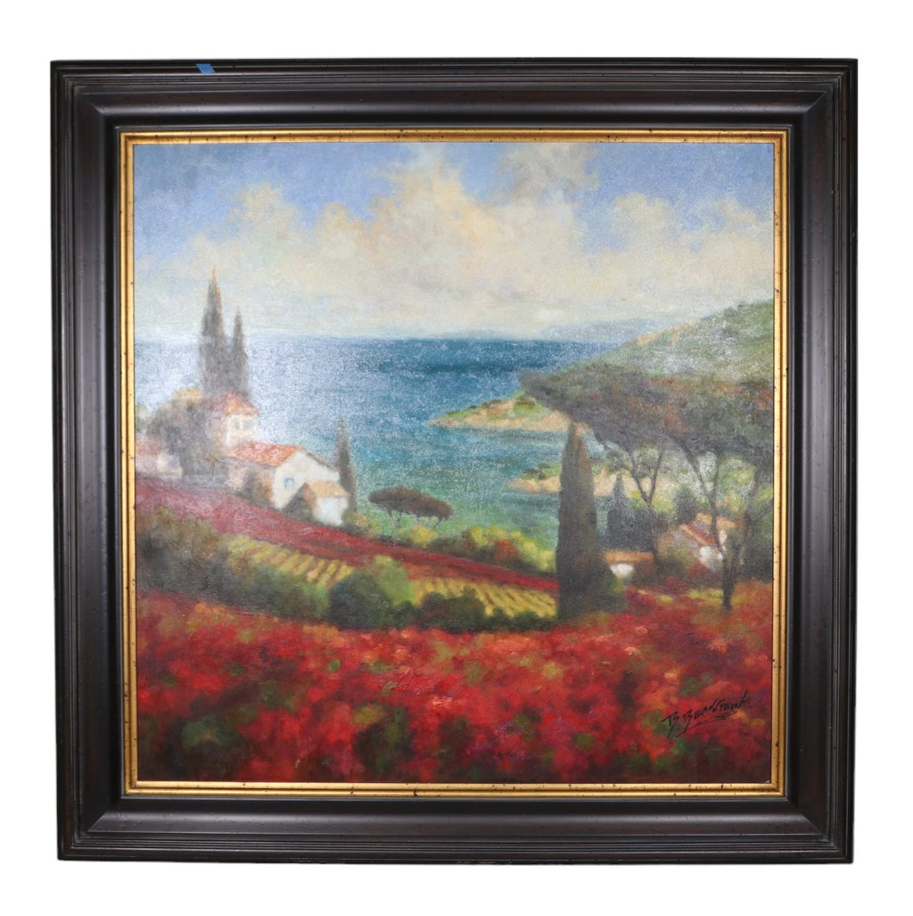 MEDITERRANEAN SEASCAPE OIL ON CANVAS BY BERNSTEIN