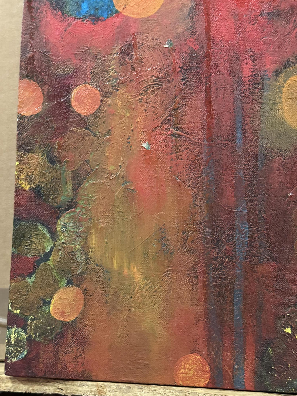 MARGARET EVANGELINE ABSTRACT OIL ON CANVAS