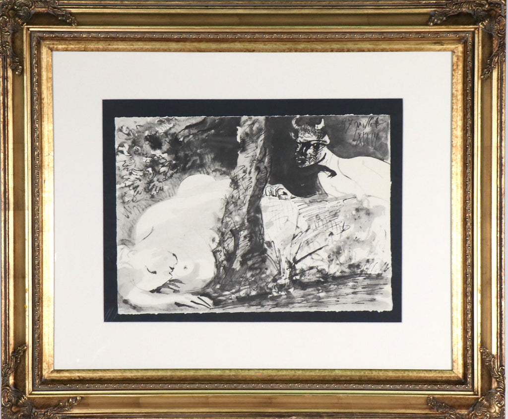 PABLO PICASSO LA FLUTE LITHOGRAPH SIGNED BY ARTIST