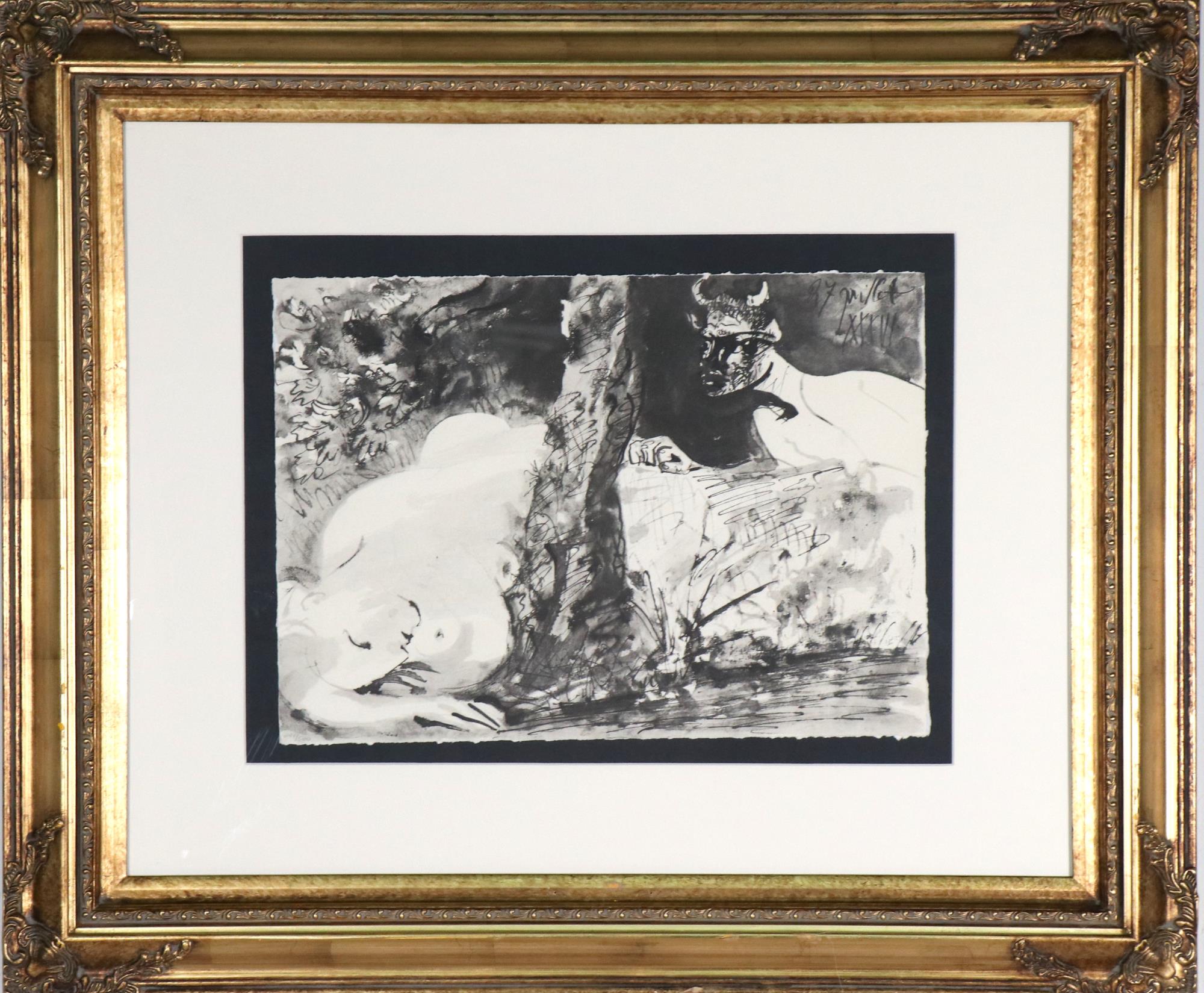 PABLO PICASSO LA FLUTE LITHOGRAPH SIGNED BY ARTIST