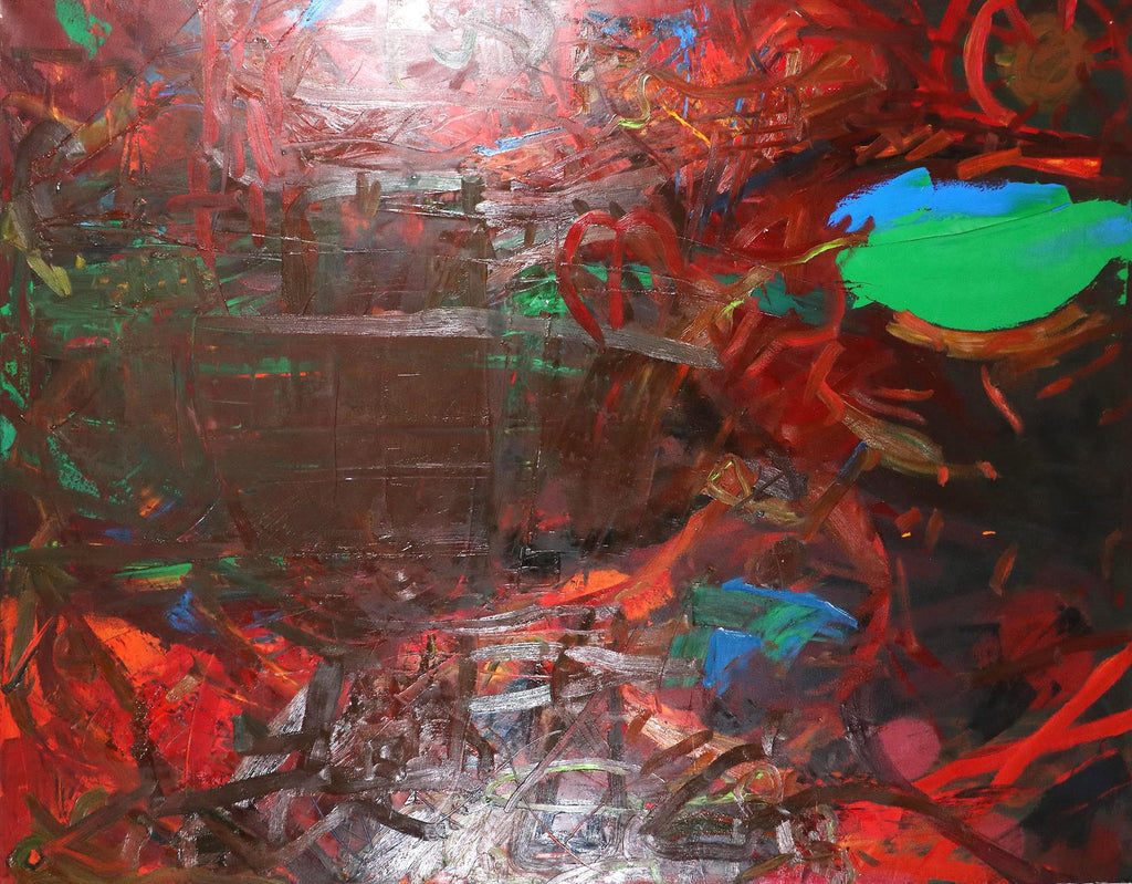 "OBSOLETE NECESSITY" OIL ON CANVAS BY DICK WRAY