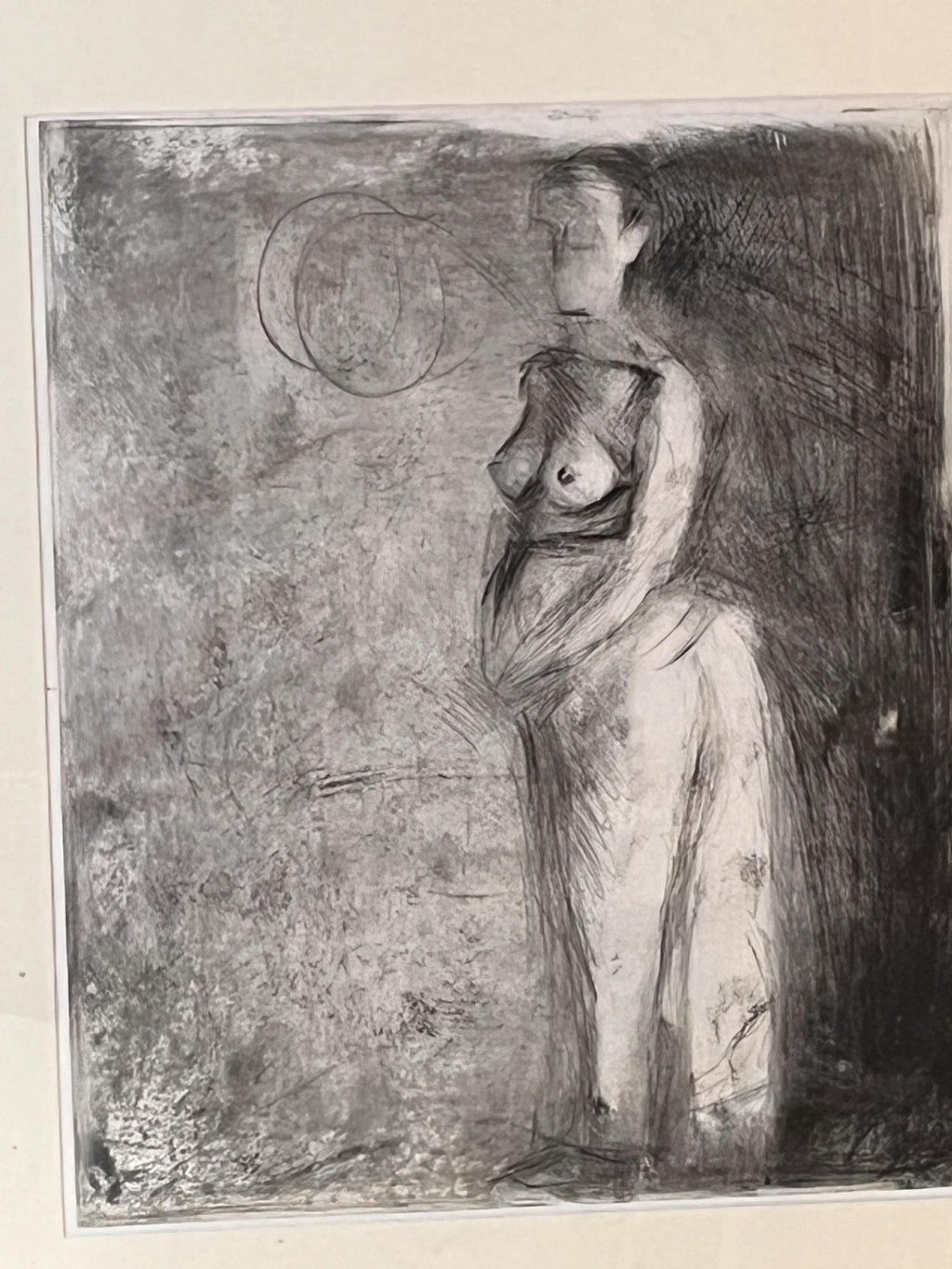 FRAMED & MATTED FEMALE NUDE ENGRAVING