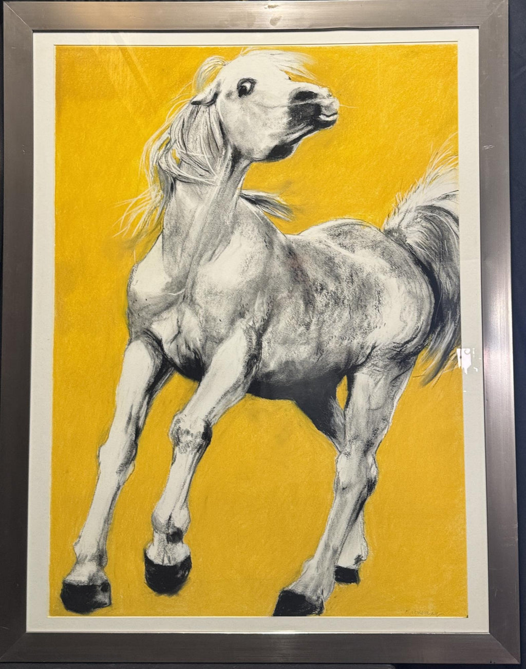 MARY BRENNEMAN "MUSTANG" PAINTING 2004 SIGNED