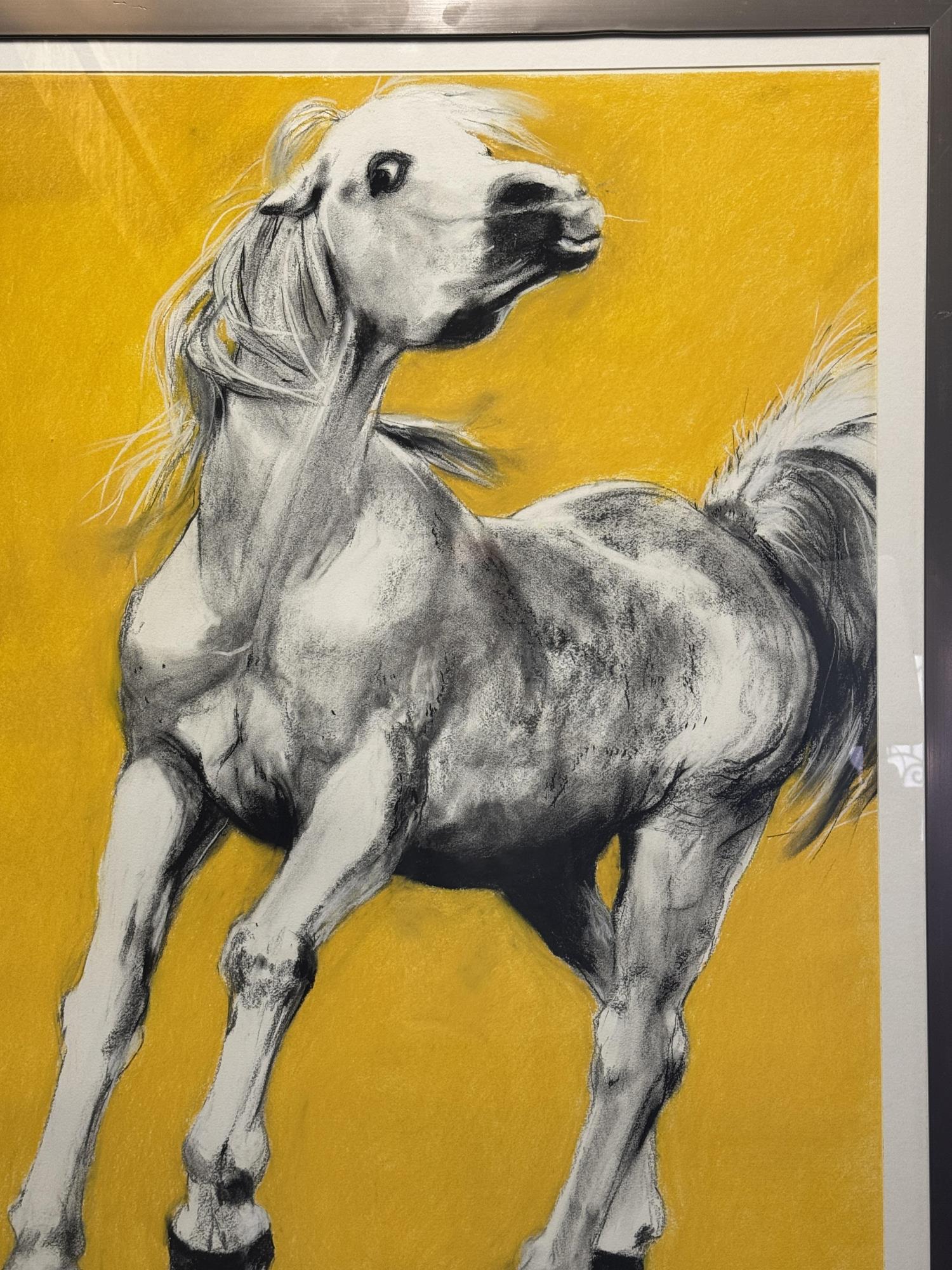 MARY BRENNEMAN "MUSTANG" PAINTING 2004 SIGNED