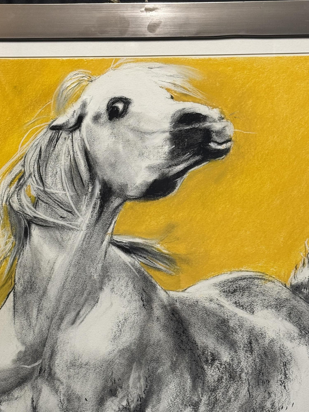 MARY BRENNEMAN "MUSTANG" PAINTING 2004 SIGNED
