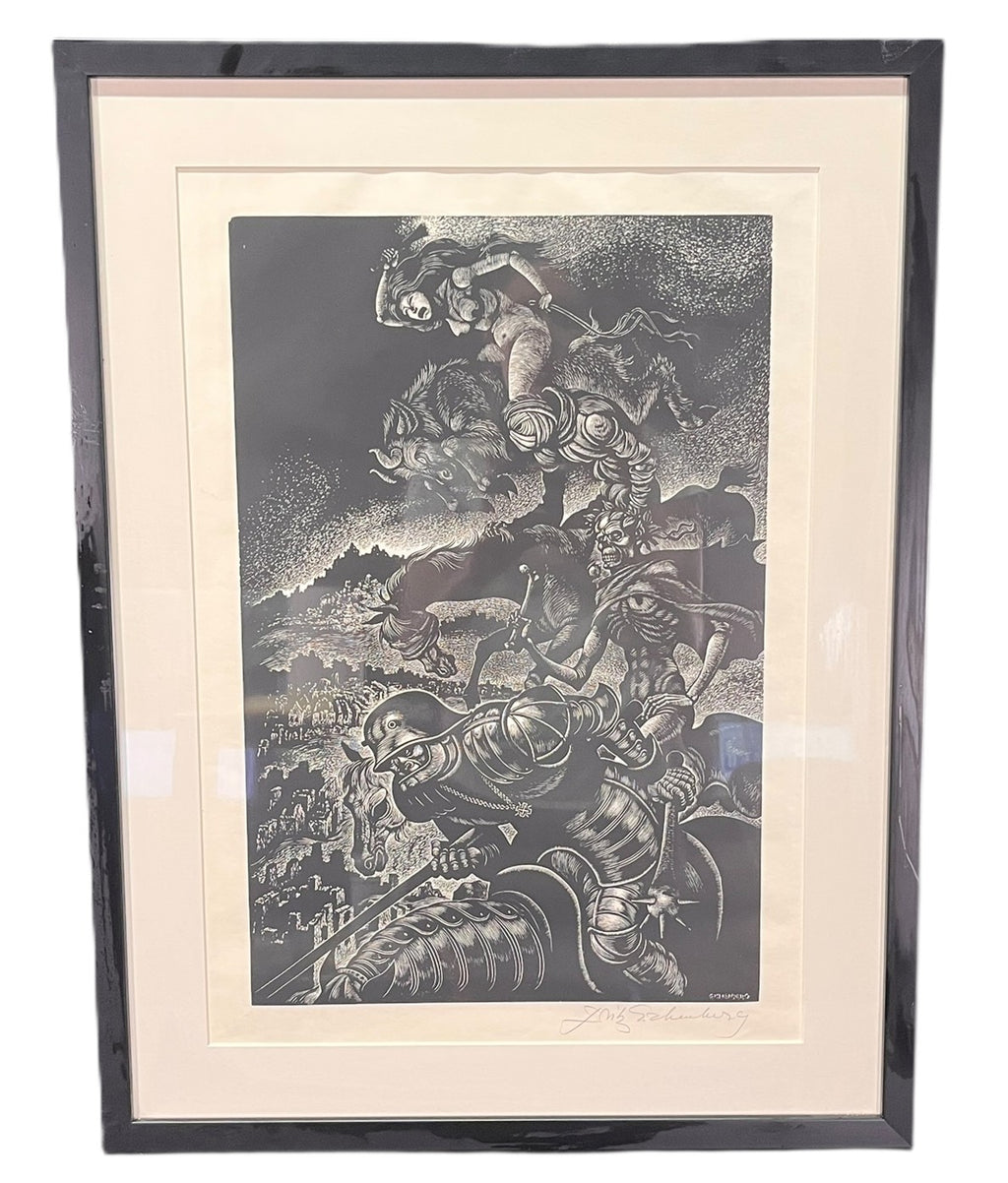 FRITZ EICHENBERG "IN SEARCH OF FOLLY",SIGNED PRINT