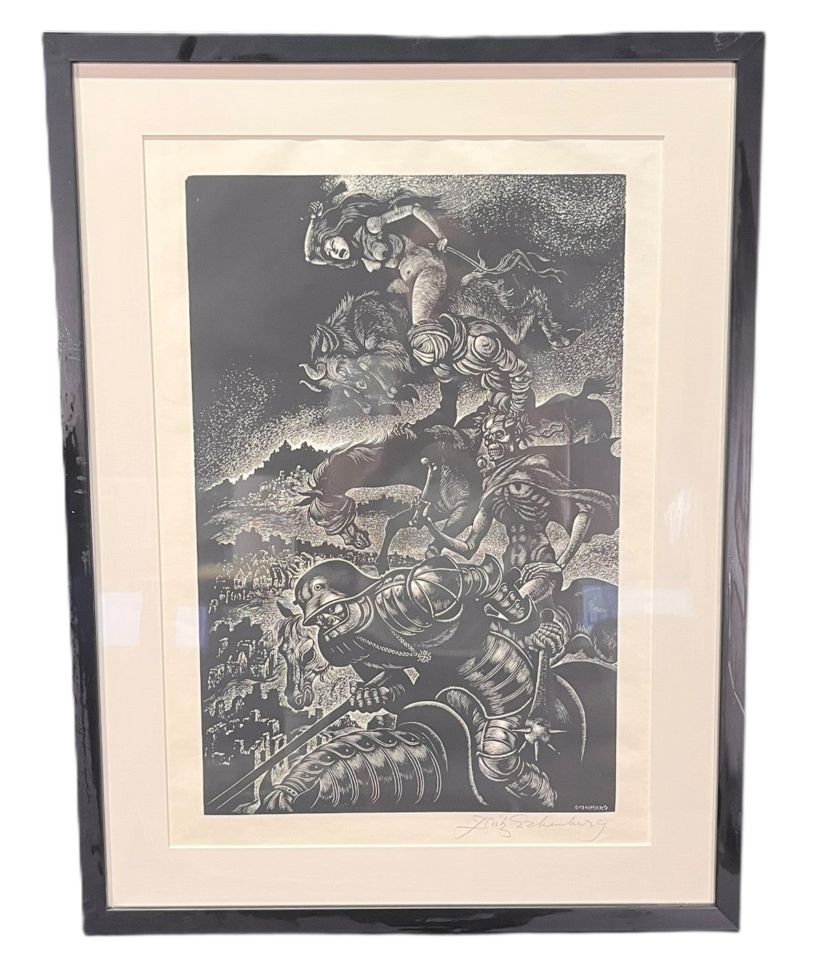 FRITZ EICHENBERG "IN SEARCH OF FOLLY",SIGNED PRINT