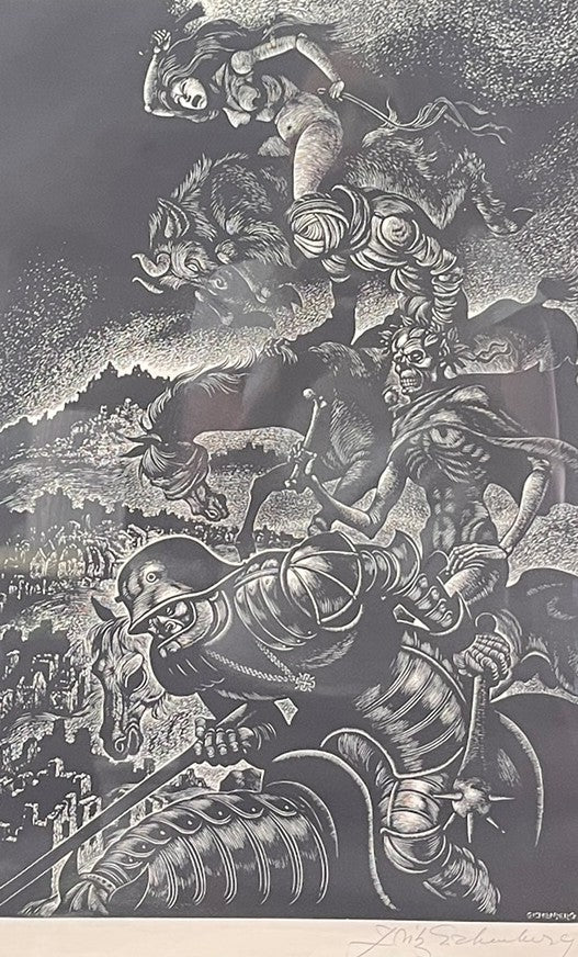 FRITZ EICHENBERG "IN SEARCH OF FOLLY",SIGNED PRINT