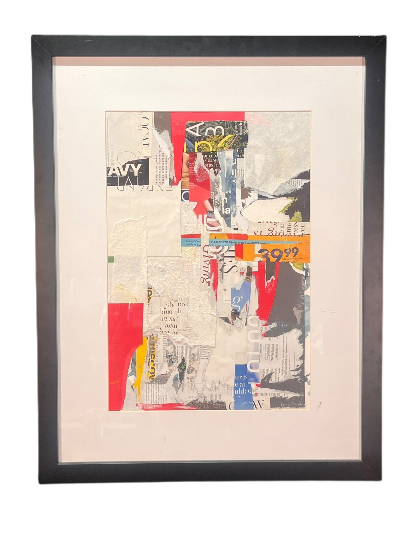 "COMPOSED IV" BY FERN CASSIDY, COLLAGE ON PAPER