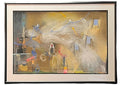ABSTRACT PASTEL ON PAPER BY J ANTONIO FARFAN
