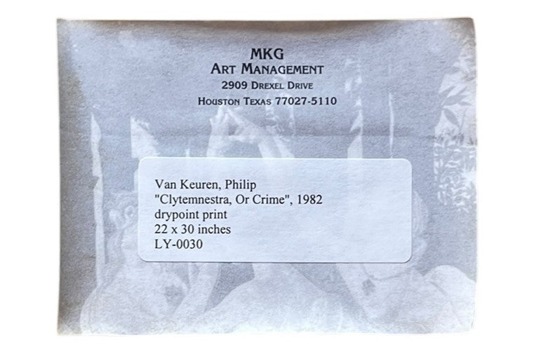 "CLYTEMNESTRA OR CRIME" DRYPOINT PRINT 1982