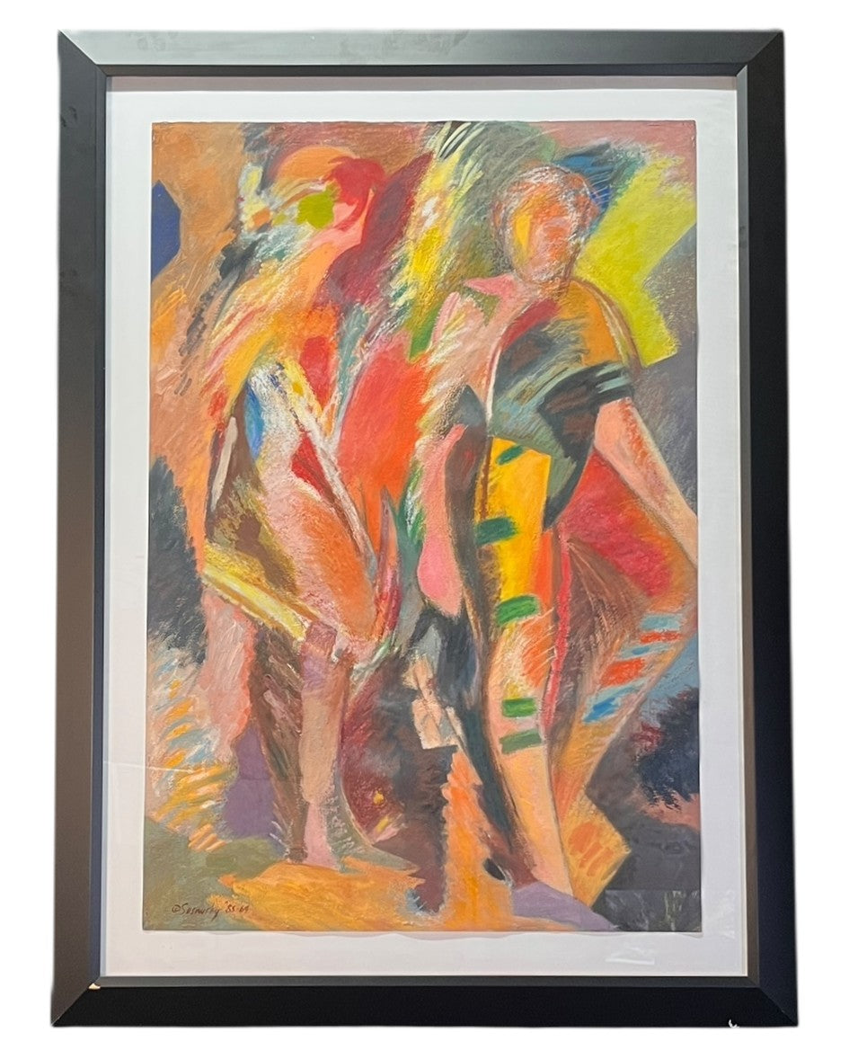 MULTI-COLOR ABSTRACT SIGNED BY SASAWSKY