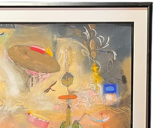 ABSTRACT PASTEL SIGNED BY  ANTONIO FARFAN "YYKKXM"