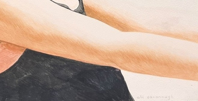 "SWAY HERE" WATERCOLOR ON CLAY  BY ALI CAVANNAH