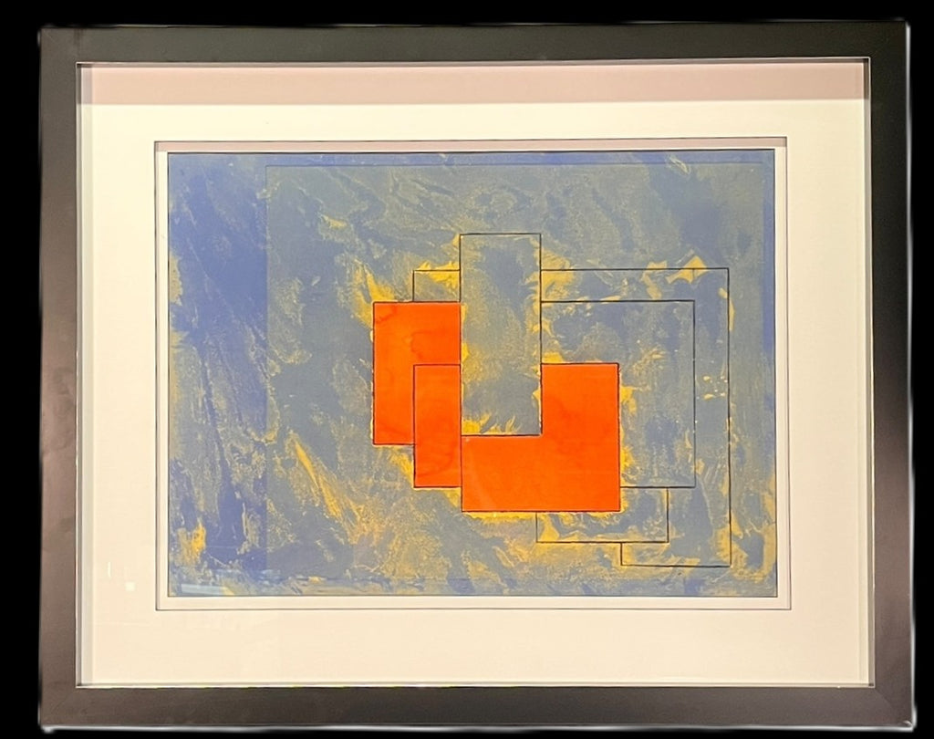 ABSTRACT SIGNED BY  ARTIST LITHOGRAPH