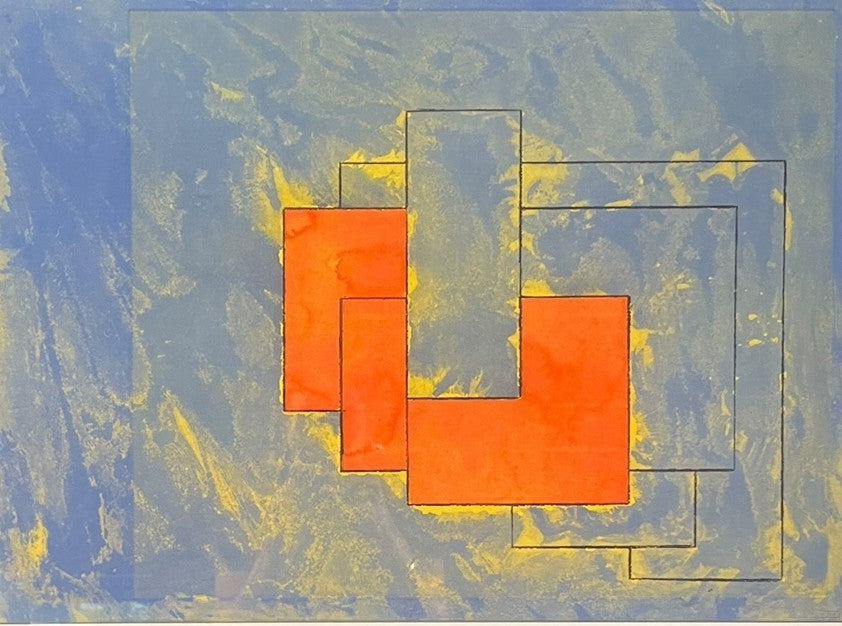 ABSTRACT SIGNED BY  ARTIST LITHOGRAPH
