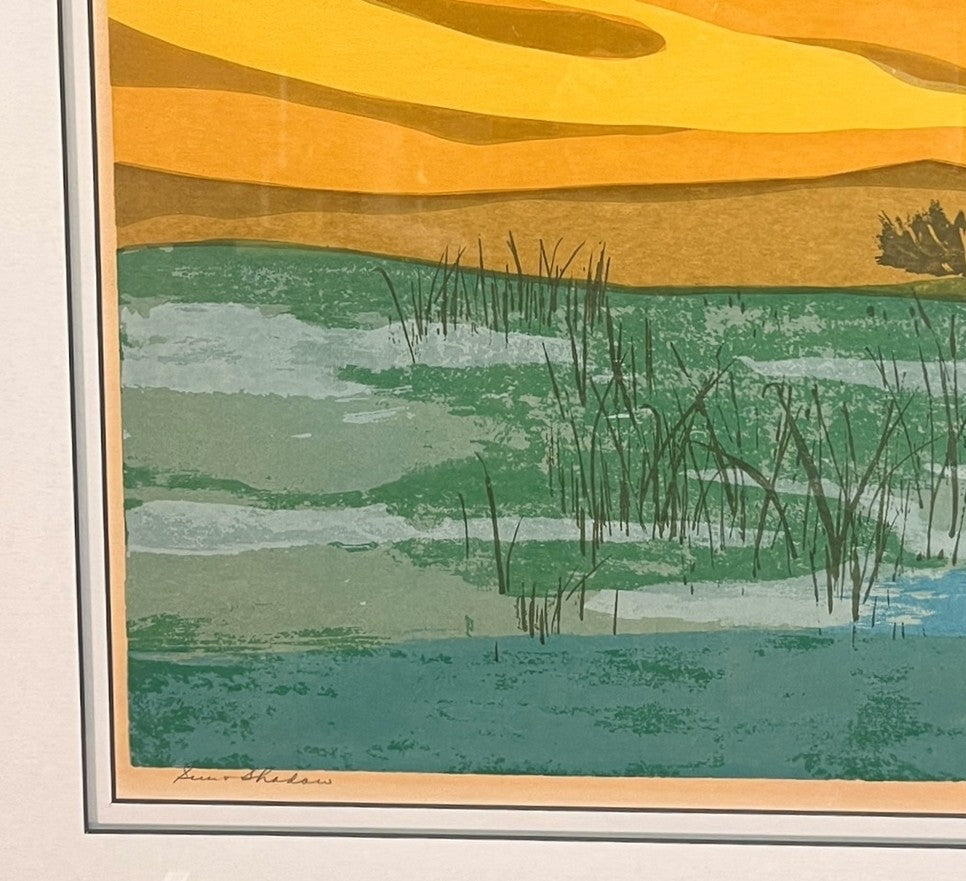 "SUN AND SHADOW" COLOR PRINT BY FREEMAN WATHLEY