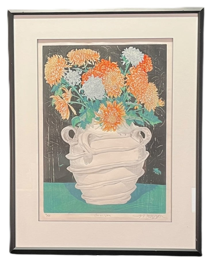 "ROMAN VASE" WOODBLOCK PRINT BY JAMES MONSO