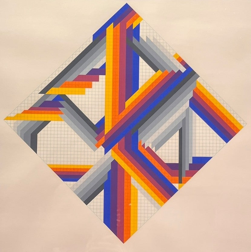 "BUILDING A HOUSE" SCREENPRINT BY HERBERT BAYER