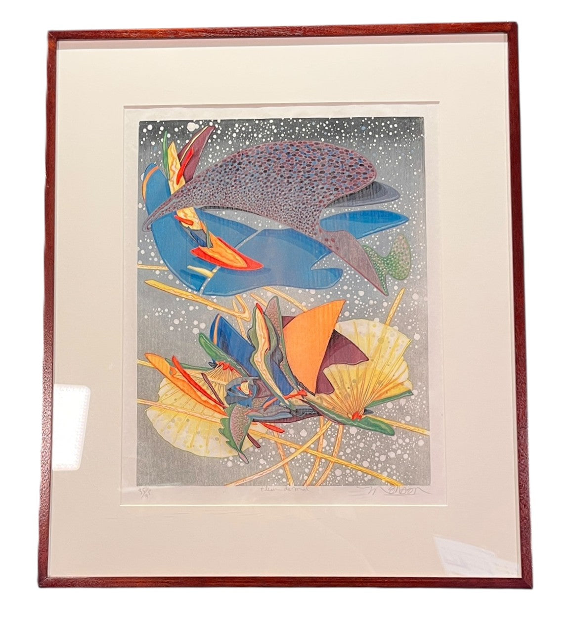 "FLEUR DE MAL" WOODBLOCK PRINT BY JAMES MONSON