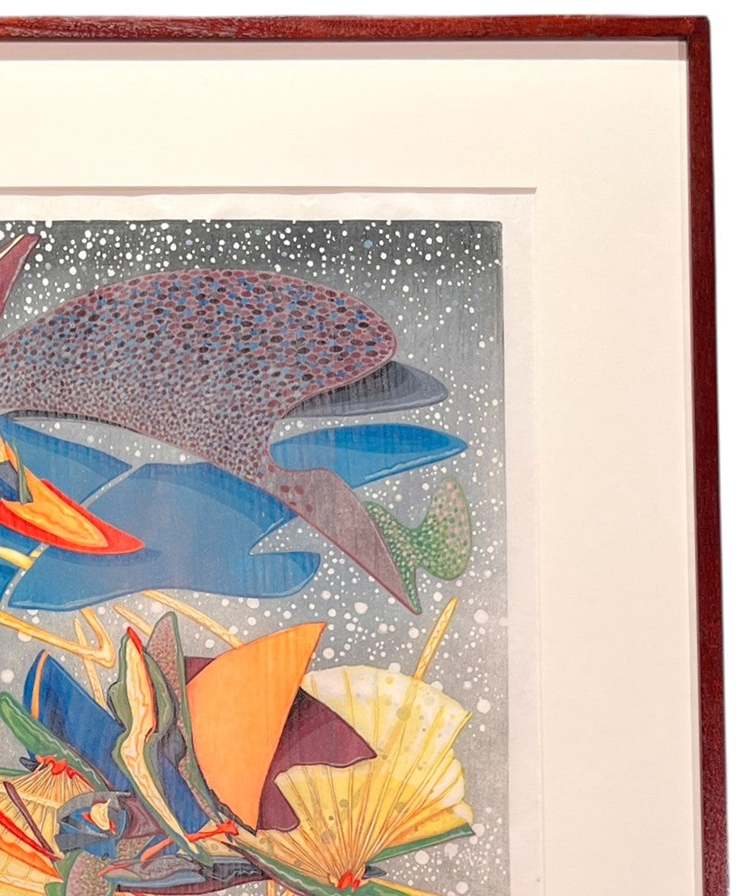 "FLEUR DE MAL" WOODBLOCK PRINT BY JAMES MONSON