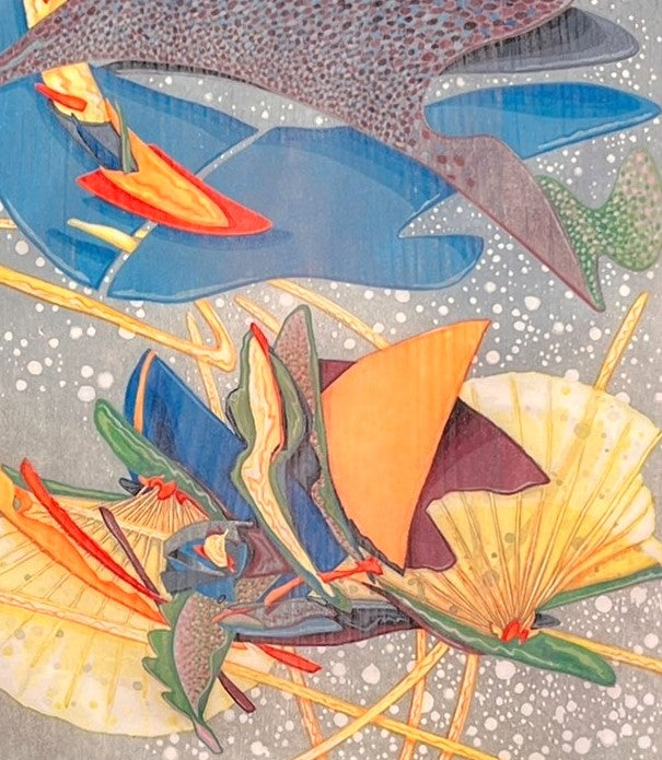"FLEUR DE MAL" WOODBLOCK PRINT BY JAMES MONSON
