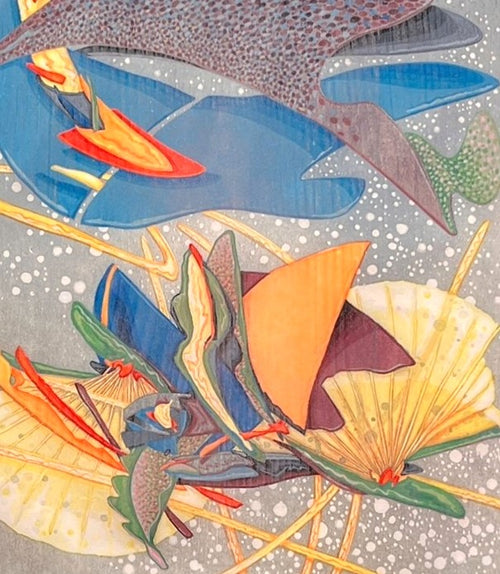 "FLEUR DE MAL" WOODBLOCK PRINT BY JAMES MONSON