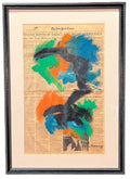 WILLEM DE KOONING OIL ON PERSONALIZED NEWSPRINT