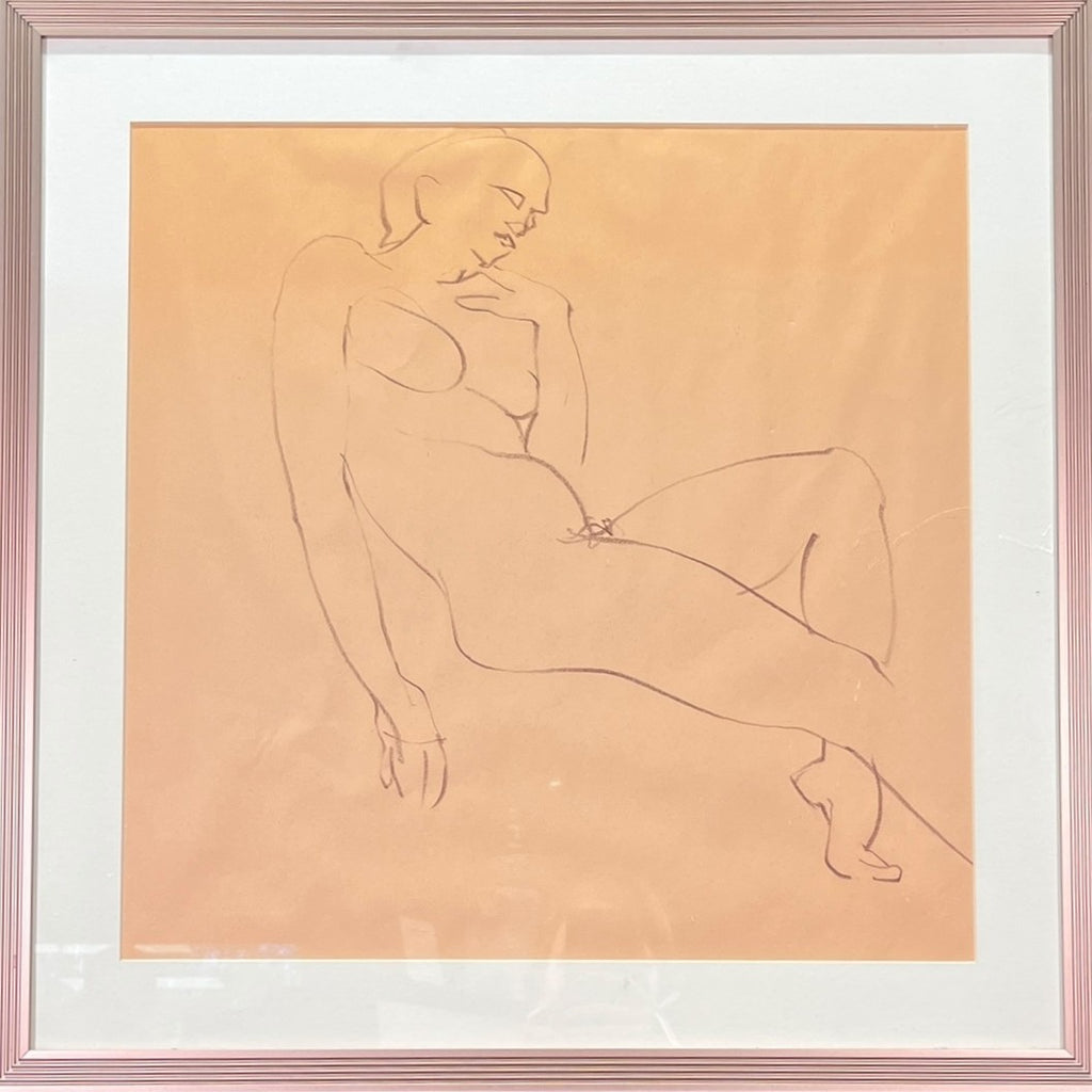 NUDE DRAWING FRAMED