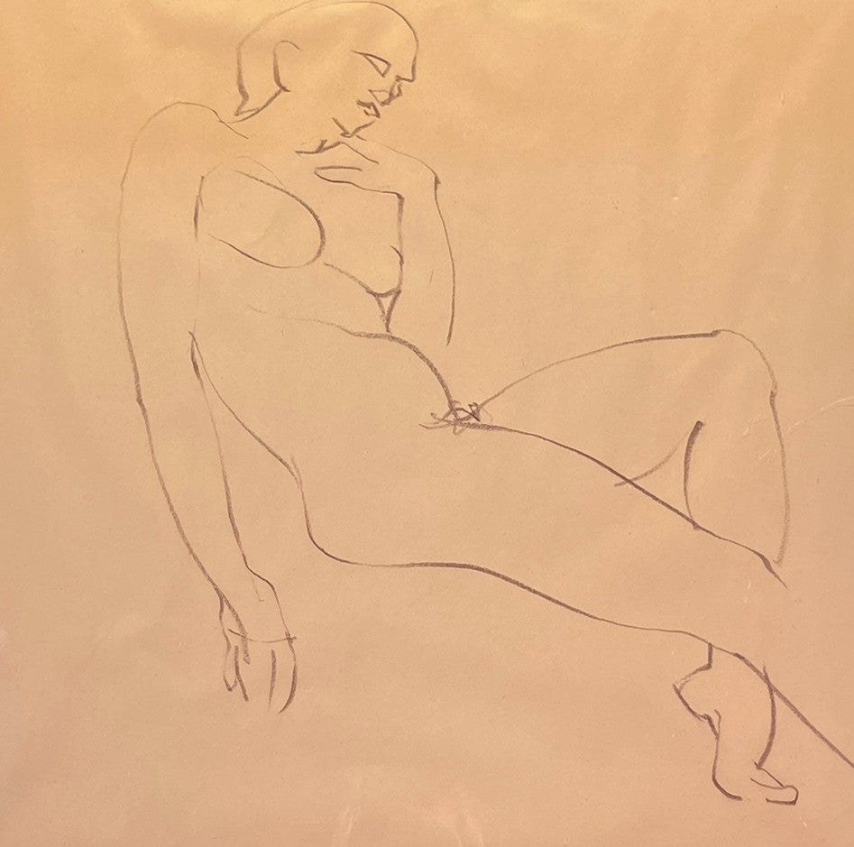 NUDE DRAWING FRAMED