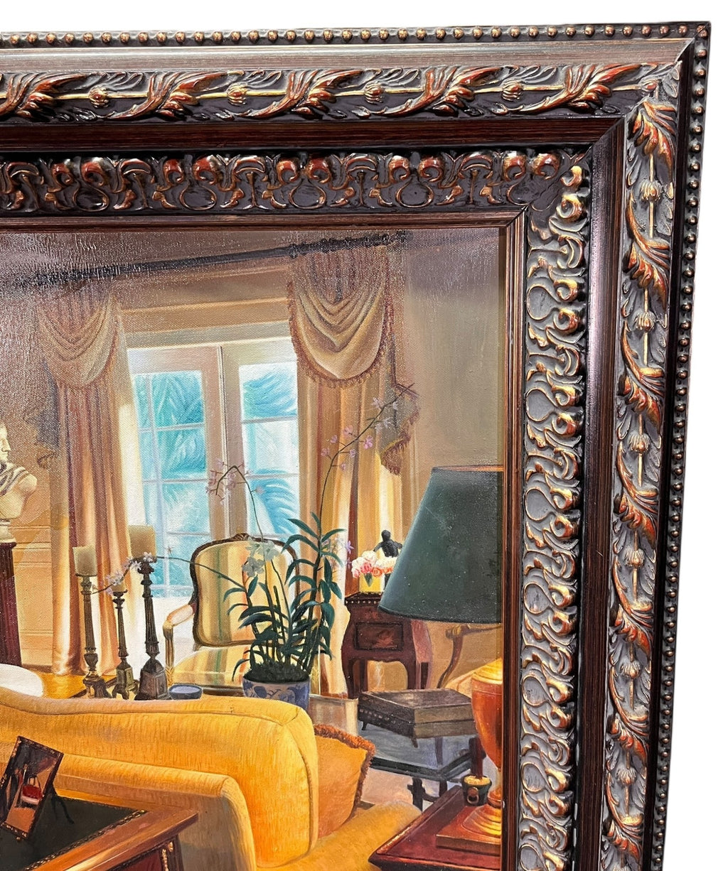 TRADITIONAL HOME SCENE PAINTING FRAMED