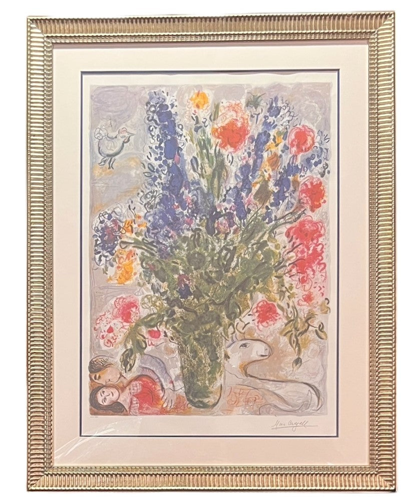 MARC CHAGALL "LES LUPINS BLEU" LITHOGRAPH #323/500