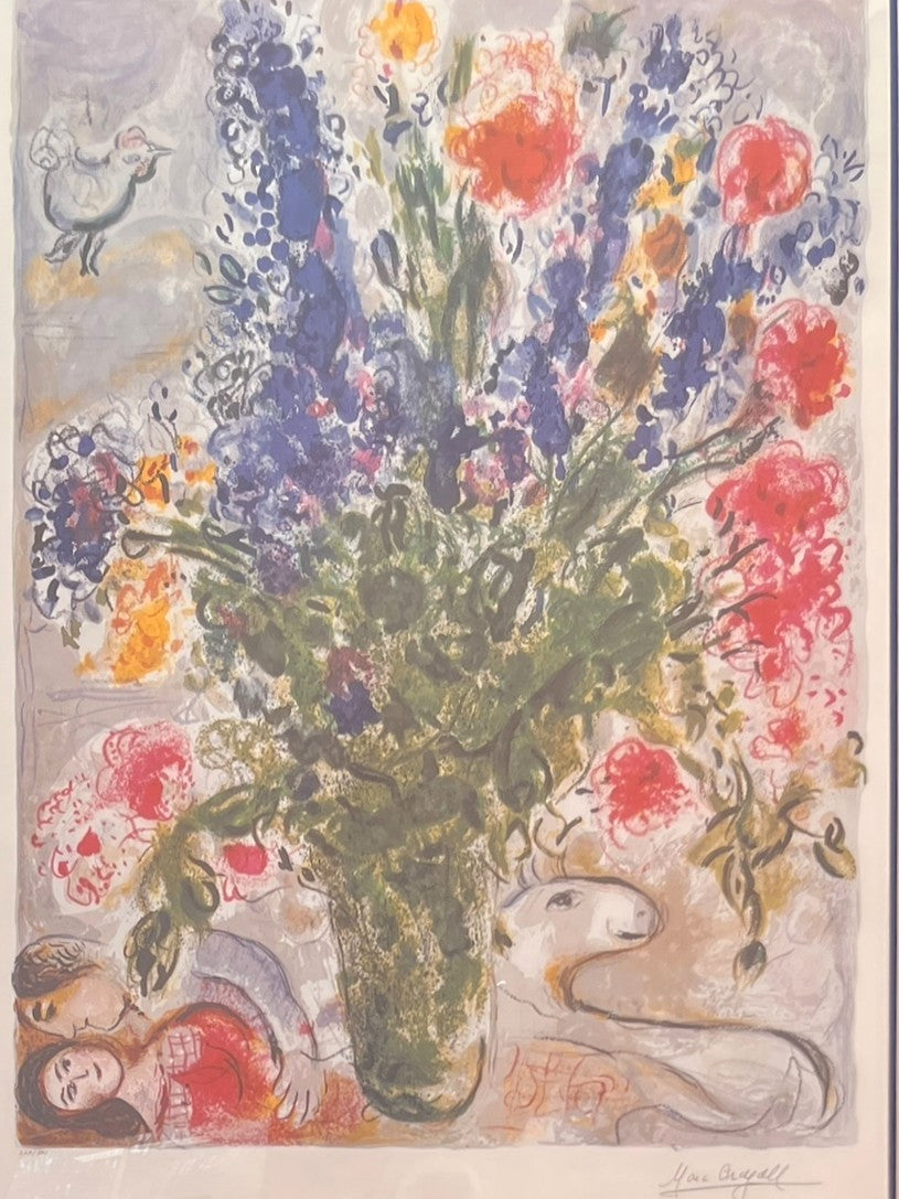 MARC CHAGALL "LES LUPINS BLEU" LITHOGRAPH #323/500