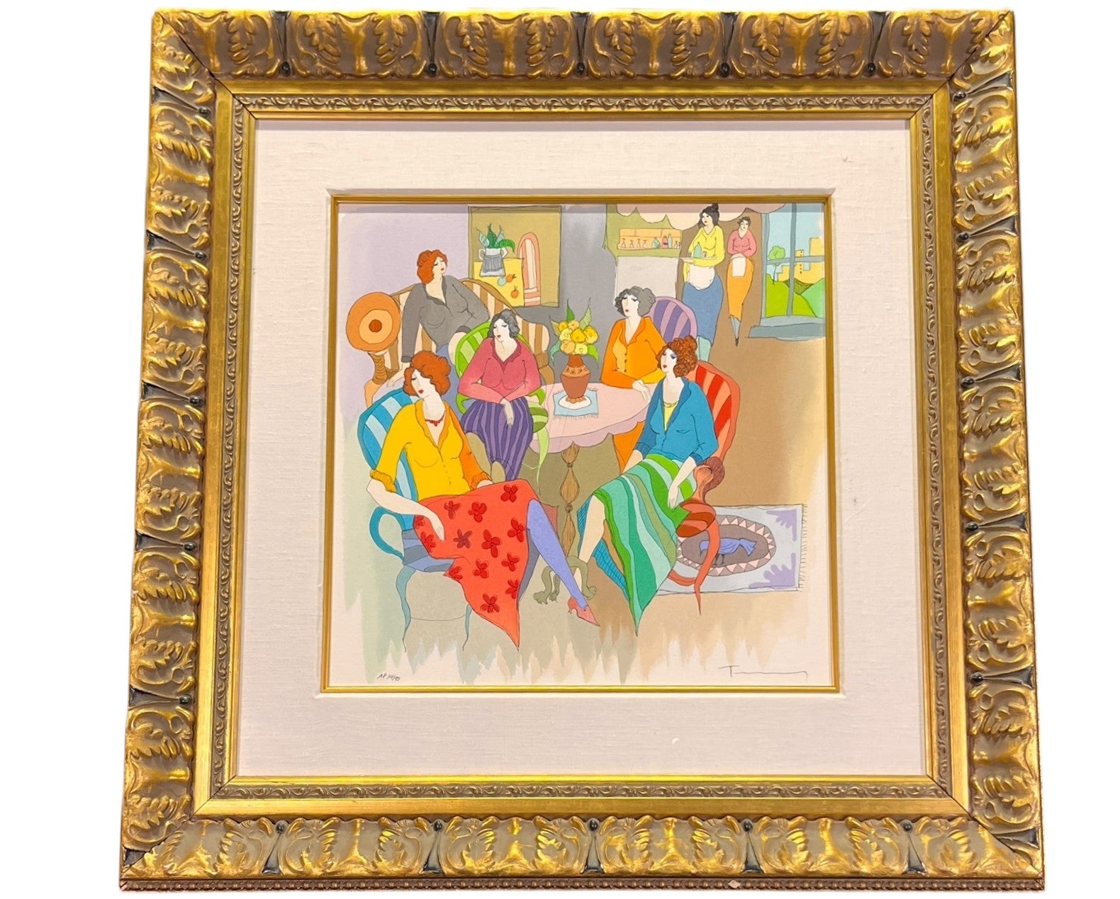 ITZCHAK TARKAY "BISTRO BREAK" SERIGRAPH IN COLOR