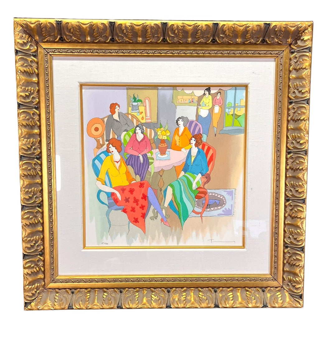 ITZCHAK TARKAY "BISTRO BREAK" SERIGRAPH IN COLOR