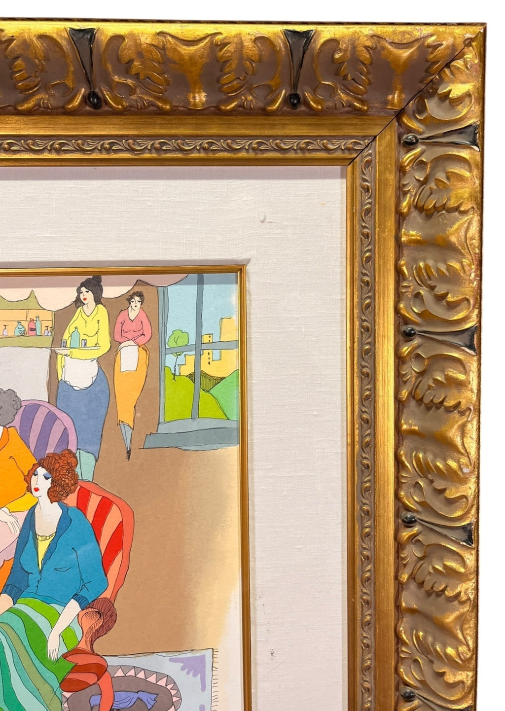 ITZCHAK TARKAY "BISTRO BREAK" SERIGRAPH IN COLOR