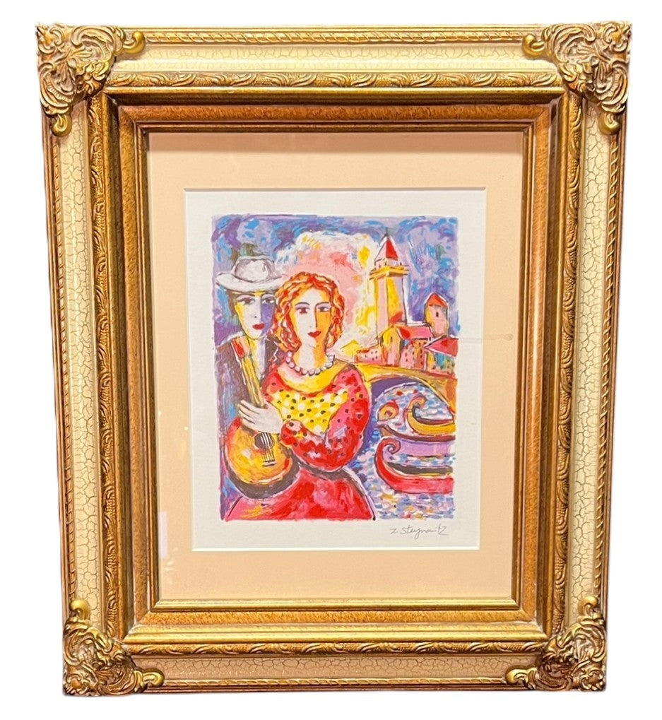 ZAMY STEYNOVITZ "BEAUTY & BEAU" ACRYLIC ON PAPER