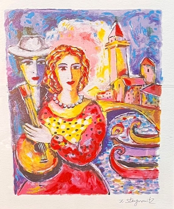 ZAMY STEYNOVITZ "BEAUTY & BEAU" ACRYLIC ON PAPER
