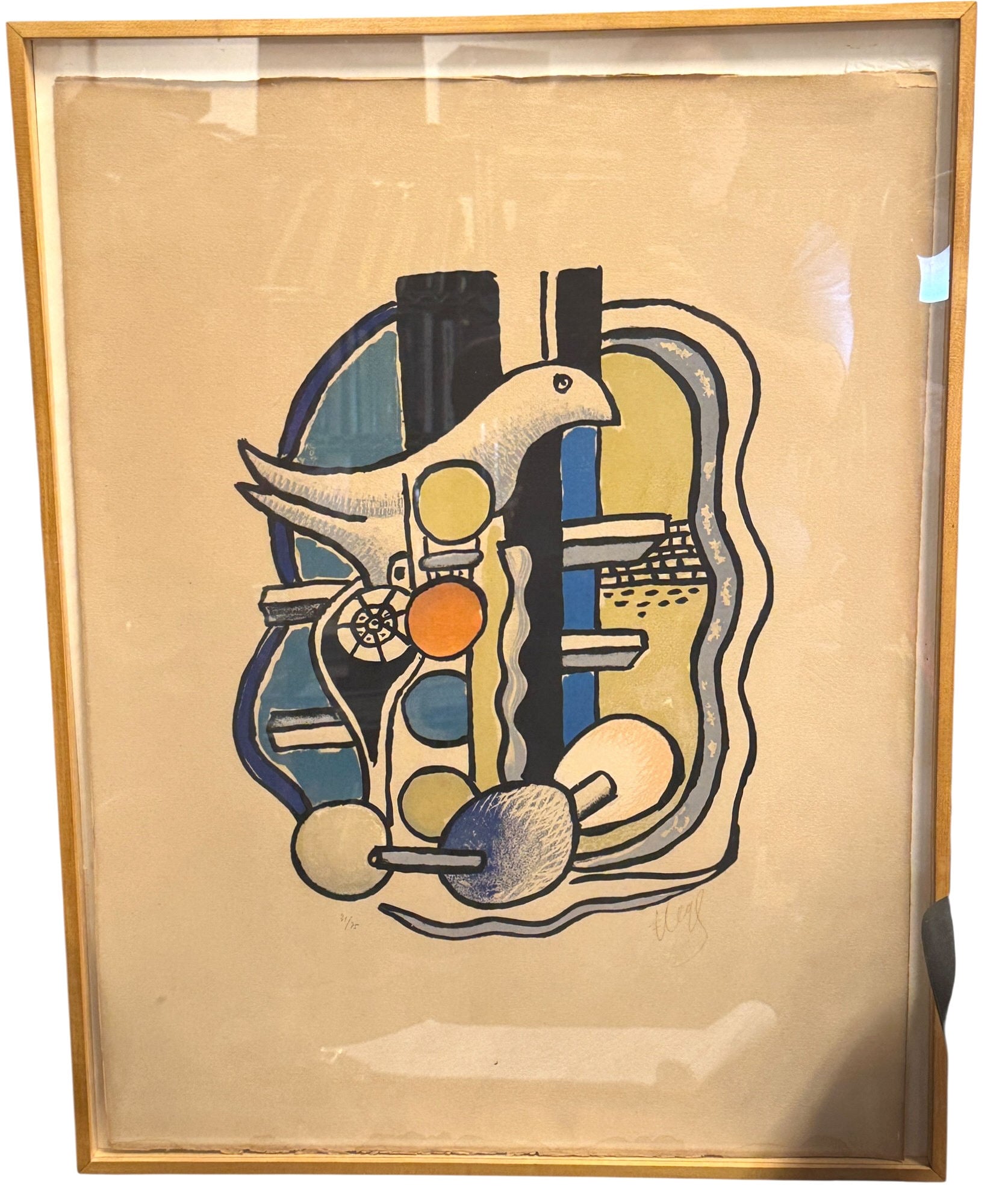 FERNAND LEGER LITHOGRAPH, EDITION #21/75, Ca 1955