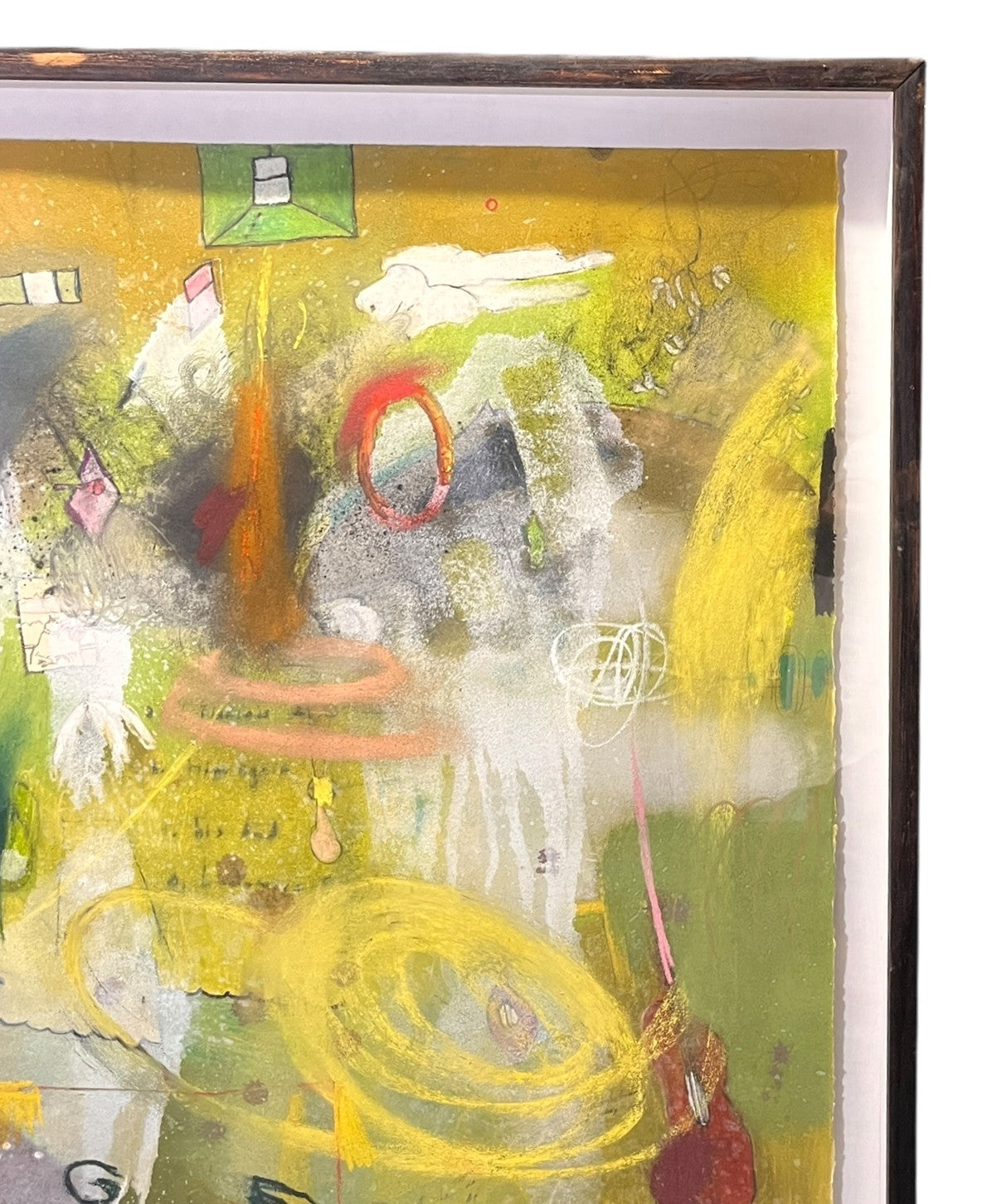 "DELUGE" 2006 PASTEL ON PAPER BY ANTONIO J  FARFAM