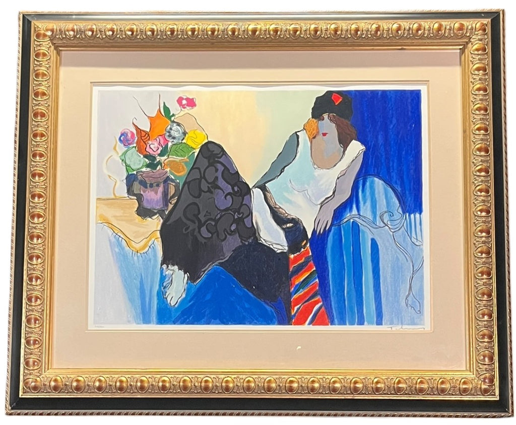 "RECLINING WOMAN" PAINTING BY ITZCHAK TARKAY
