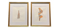 SET OF TWO COLLAGE MIXED MEDIAS SIGNED BY ARTIST