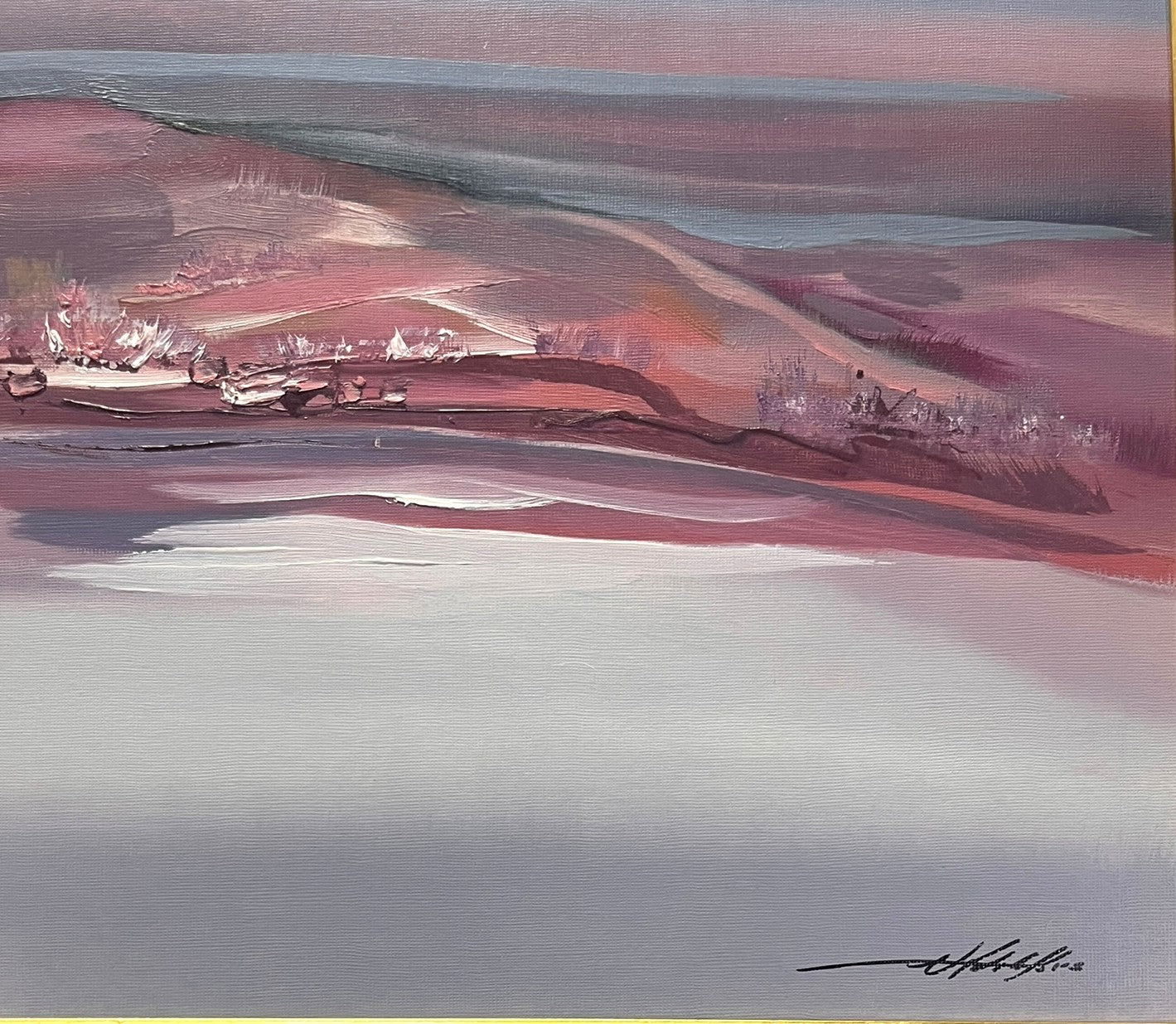 ABSTRACT  LANDSCAPE SIGNED BY ARTIST