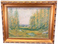 JOHN TWACHTMAN CONNECTICUT LANDSCAPE OIL ON CANVAS