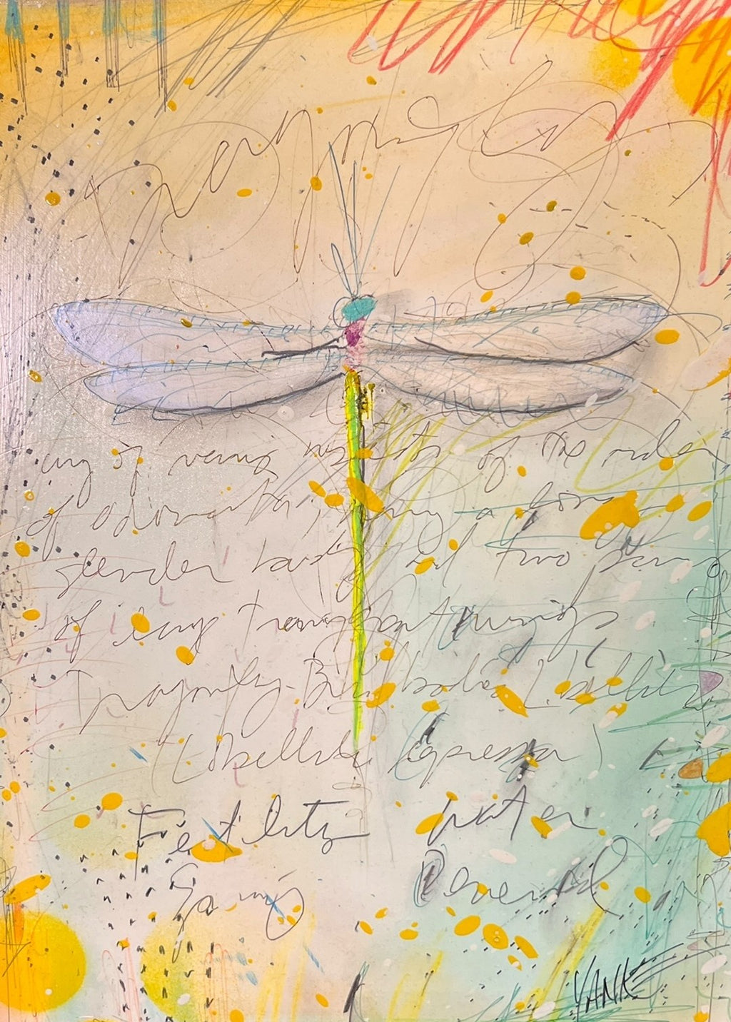 TIM YANKE "DRAGON FLY (111411-94) MIXED MEDIA