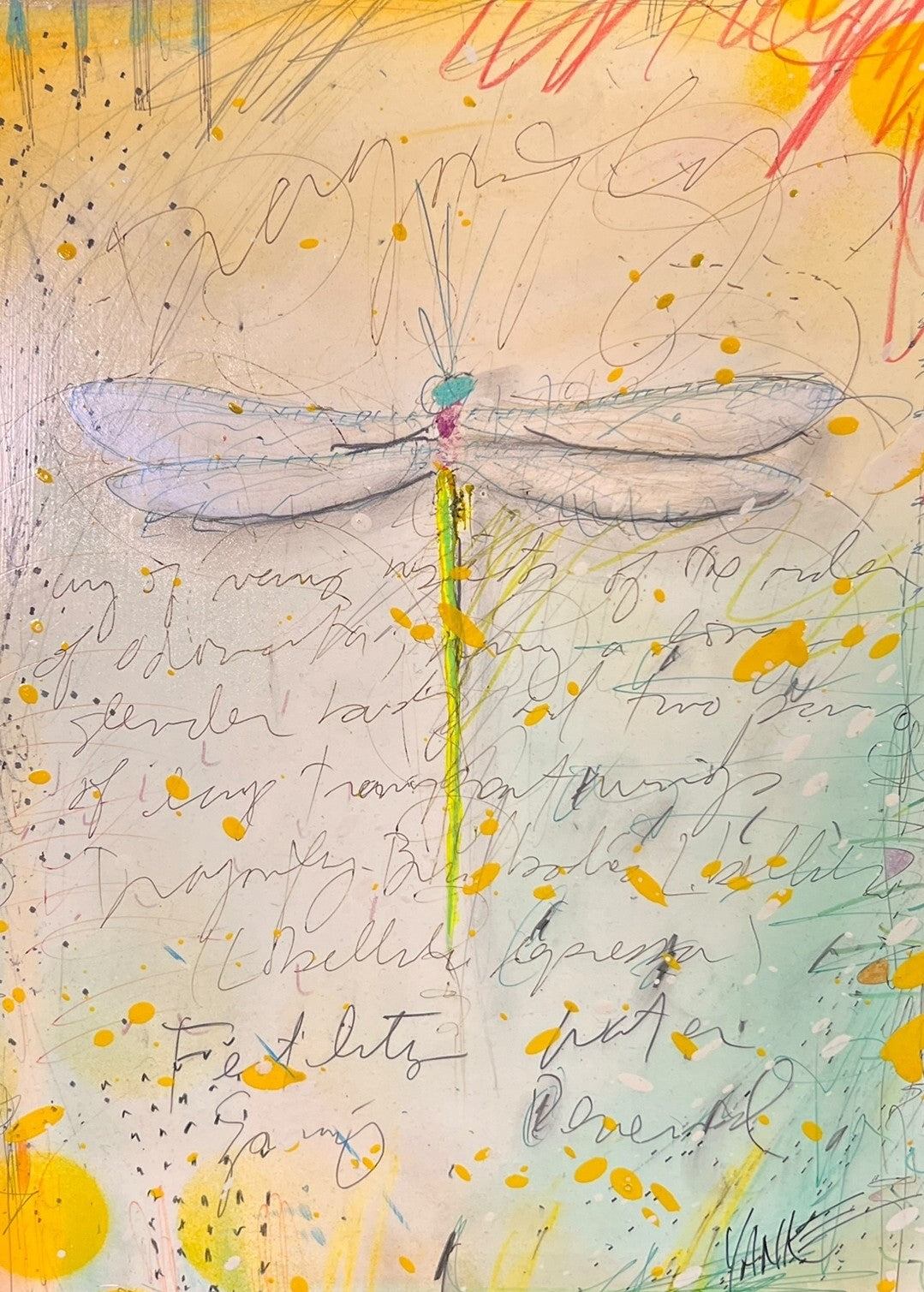 TIM YANKE "DRAGON FLY (111411-94) MIXED MEDIA