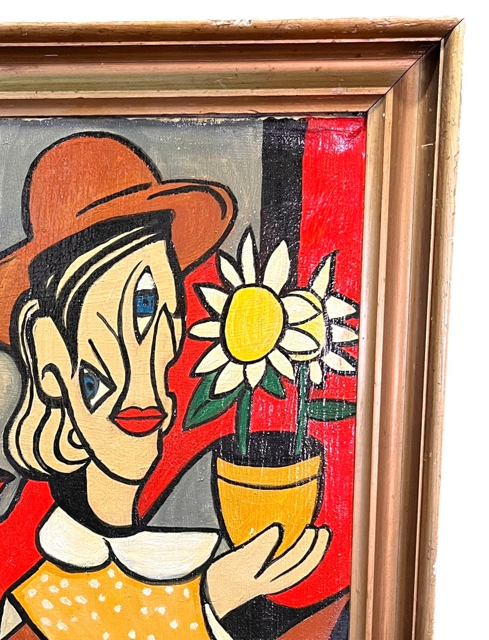 PABLO PICASSO STYLE CUBIST  PAINTING OF MAN