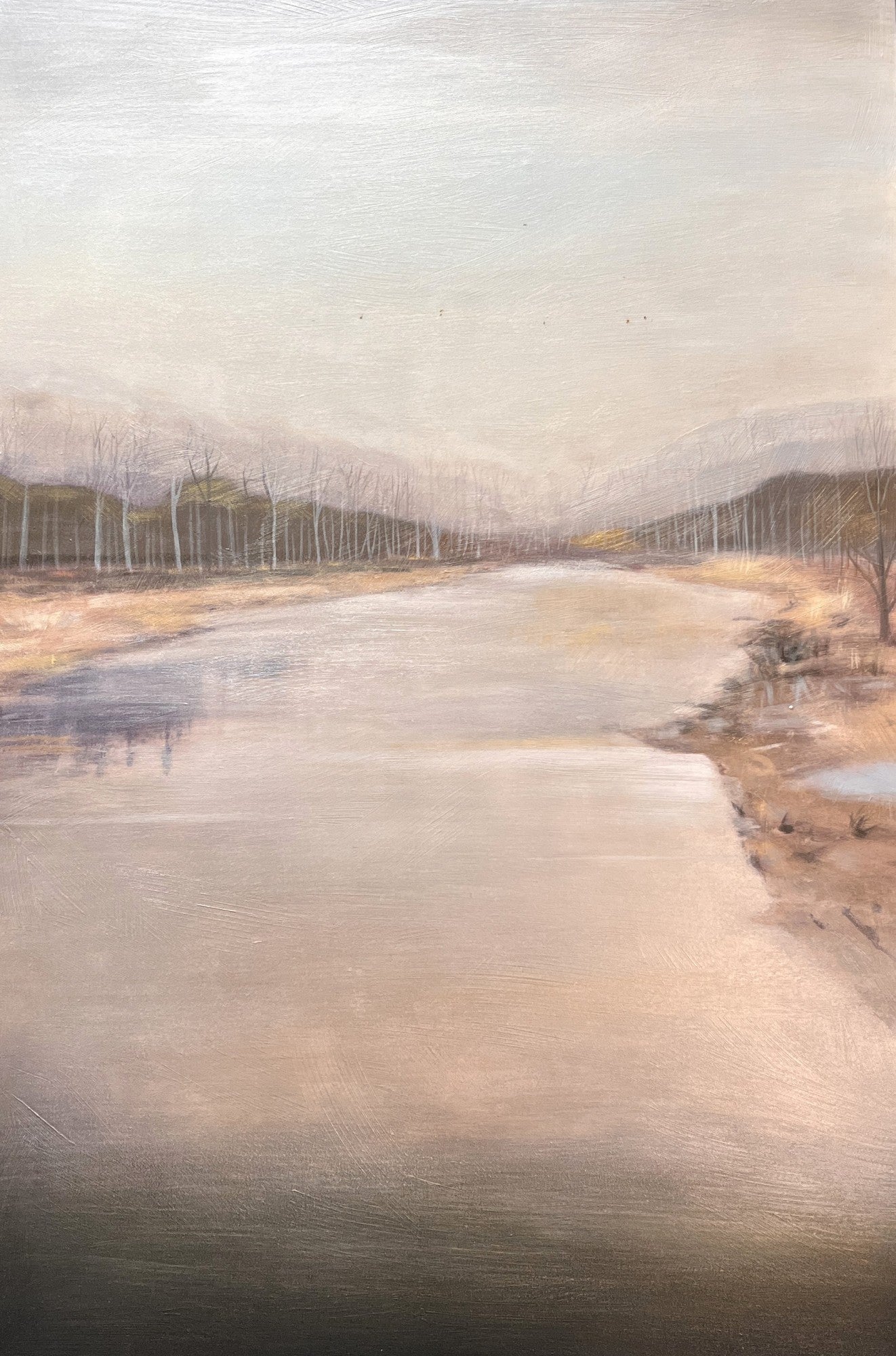 IMPRESSIONIST RIVER SCENE LANDSCAPE PAINTING