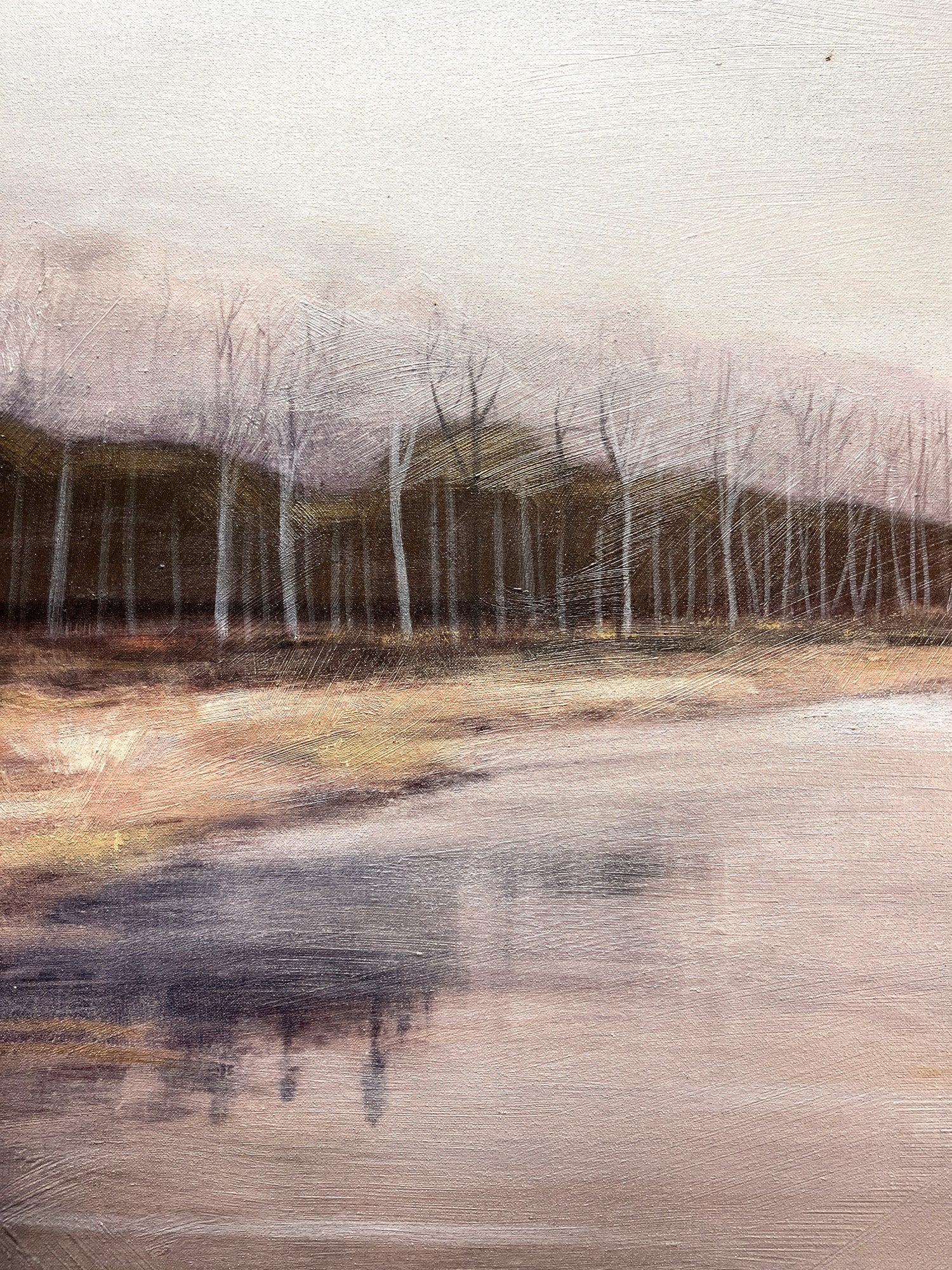 IMPRESSIONIST RIVER SCENE LANDSCAPE PAINTING