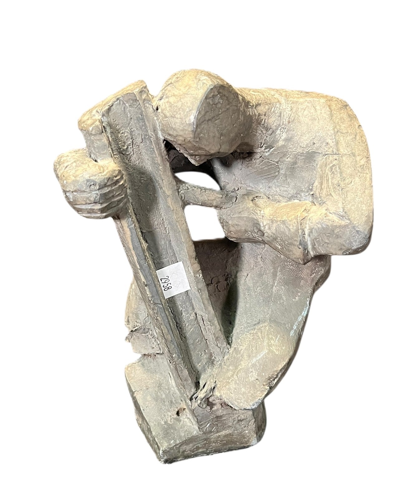 CIRCA 1950's BRUTALIST STYLE LEAD SCULPTURE